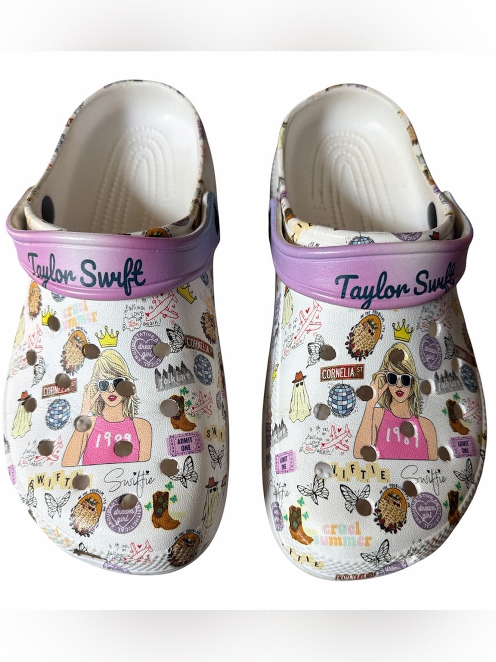 Taylor Swift Custom Clogs Swiftie Fans Easter Eggs Women’s Size 39